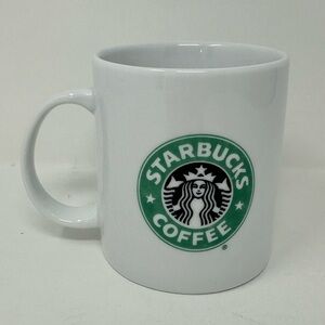Vintage Starbucks 1999 Classic Logo White Ceramic Coffee Cup Mug 16 Oz J7